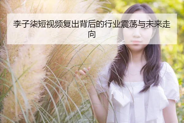 李子柒短视频复出背后的行业震荡与未来走向